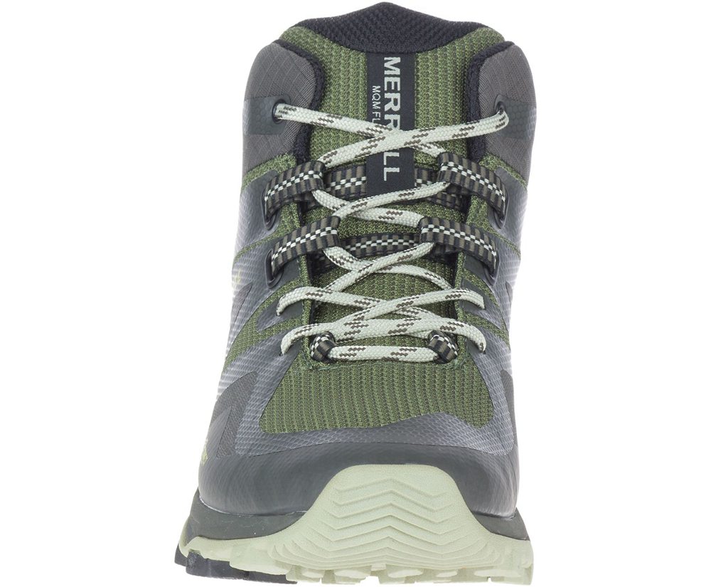 Merrell Hiking Boots Olive - MQM Flex 2 Mid GORE-TEX® - Mens 38YEUTWNJ